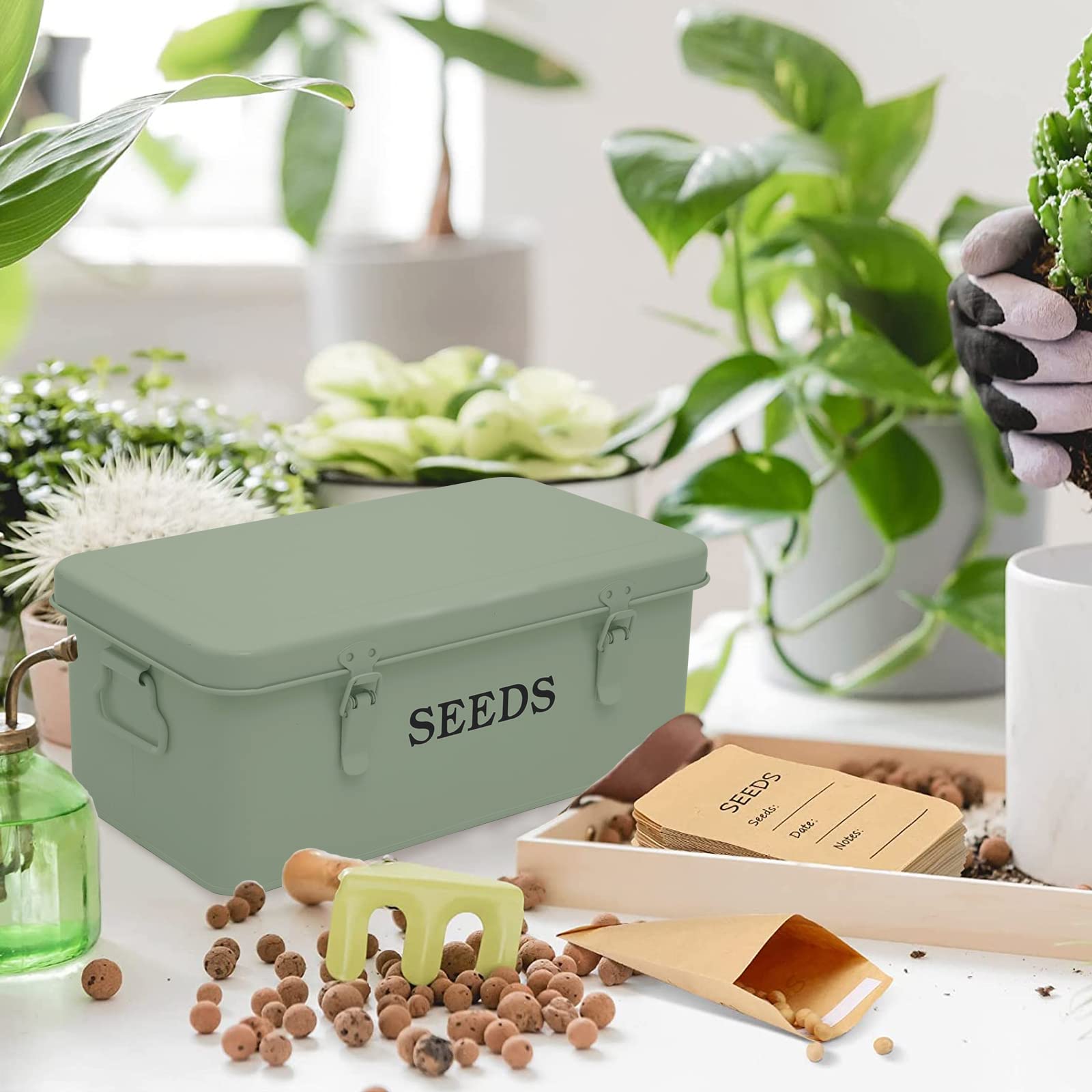 Xbopetda seed-box safety lock keeps contents protected from pests.