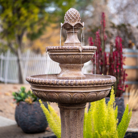 XBrand bird bath fountain design adds classic charm to yard.