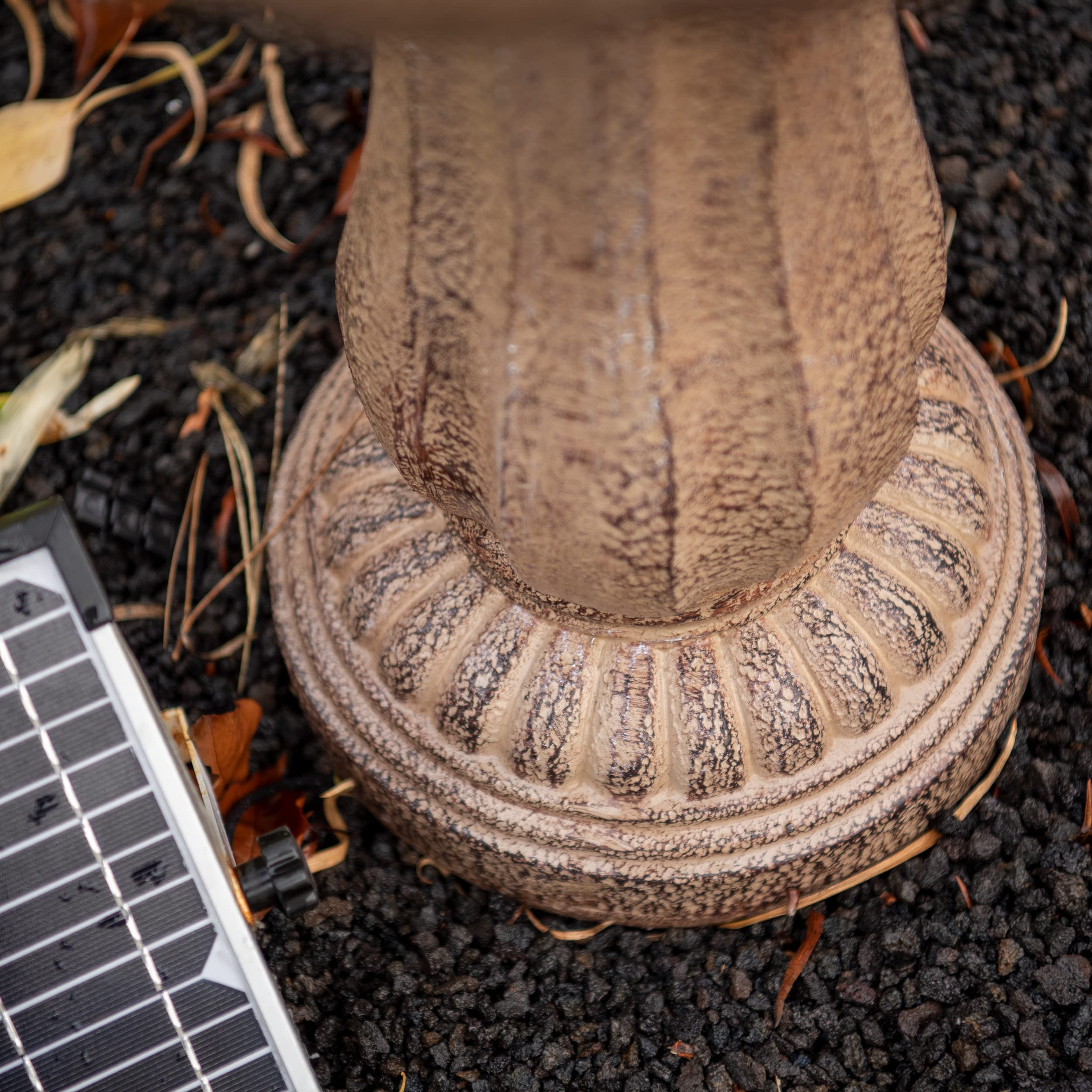XBrand durable sand-stone resin material withstands weather changes.