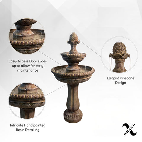 XBrand garden focal point display blends with any outdoor style.
