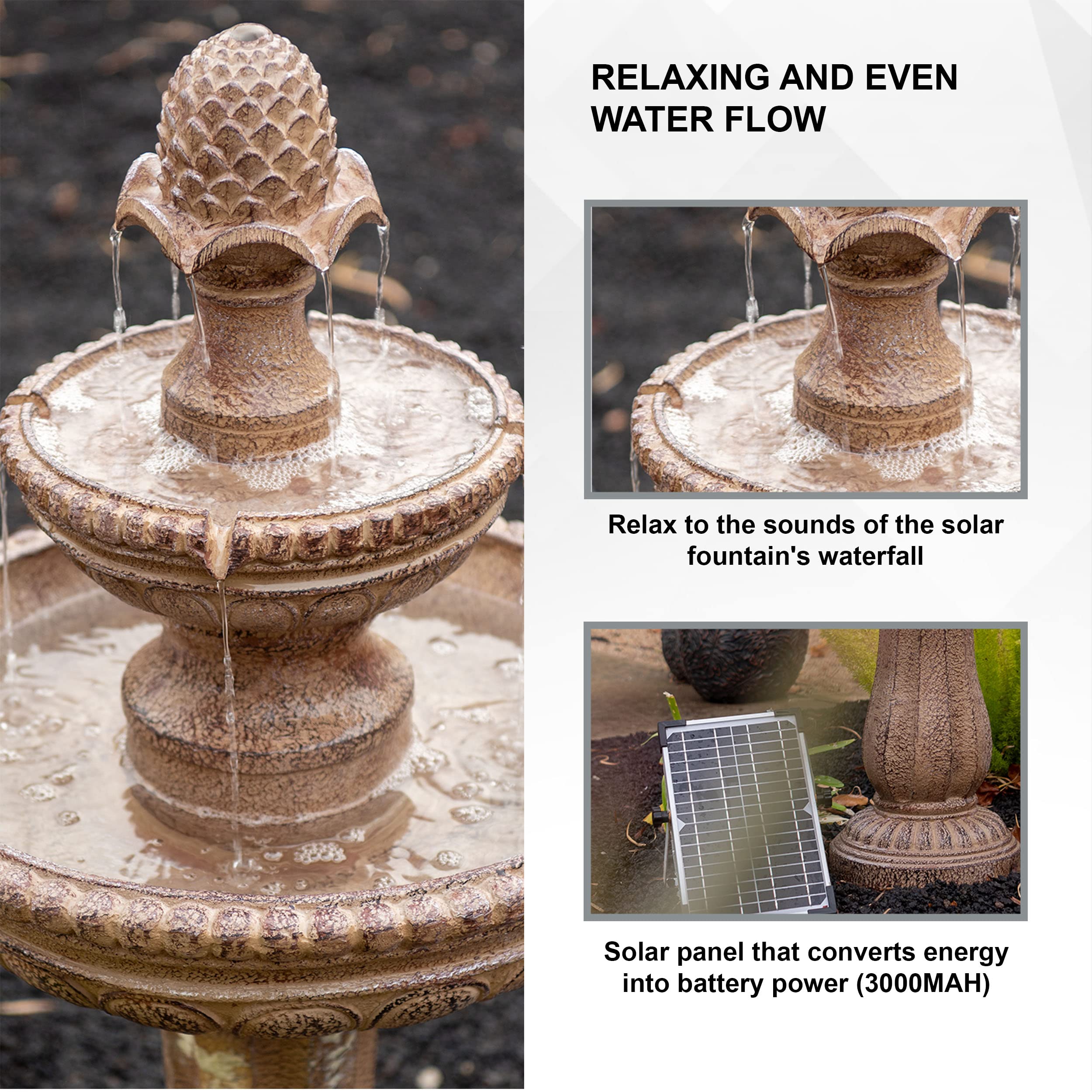 XBrand sand stone resin close-up highlights durable outdoor construction.