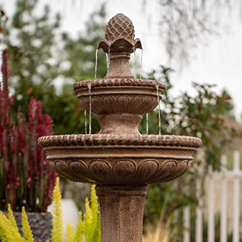 XBrand solar-panel powered pump runs quietly for effortless outdoor ambiance.