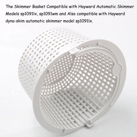 XBwhoz SPX1091C skimmer basket side view; slim profile fits standard openings