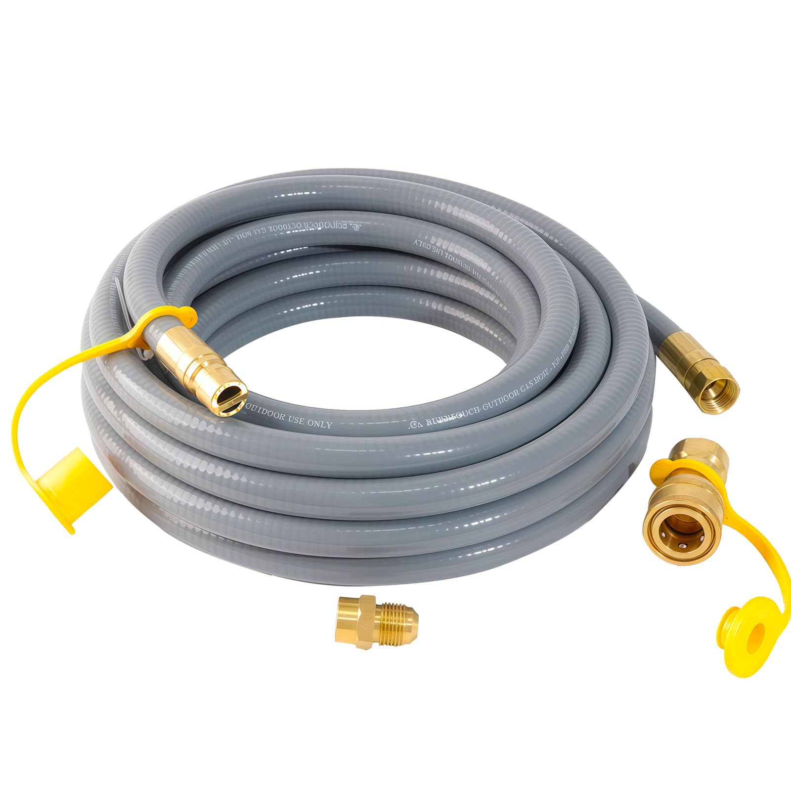 XCHQGC 25ft natural gas hose with quick connect for easy grill setup