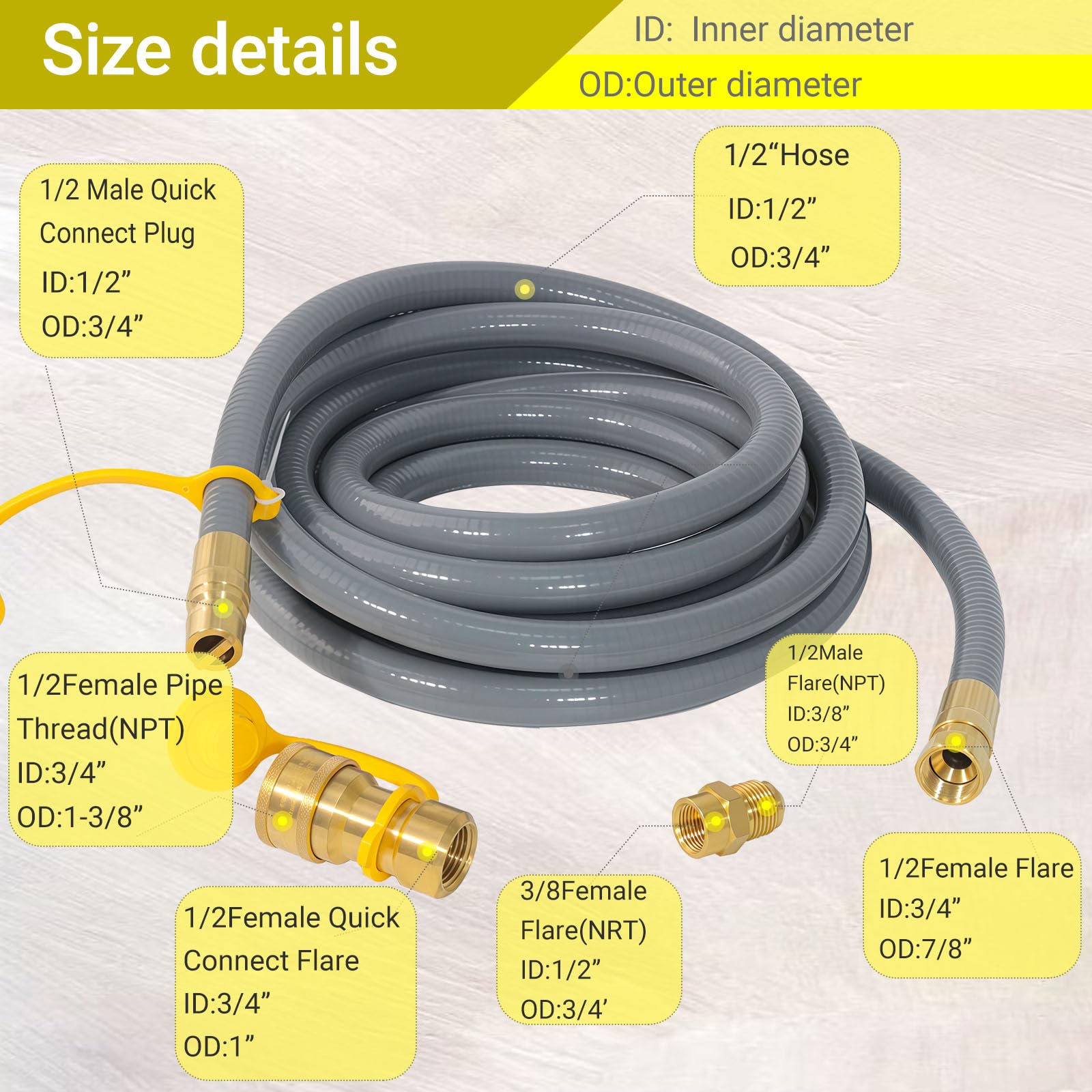 XCHQGC CSA safety certified hose supports safe gas appliance setups