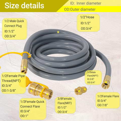 XCHQGC CSA safety certified hose supports safe gas appliance setups