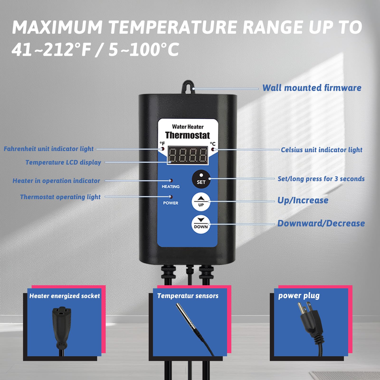 XCLBTFDC 316 stainless steel body resists corrosion under prolonged submersion