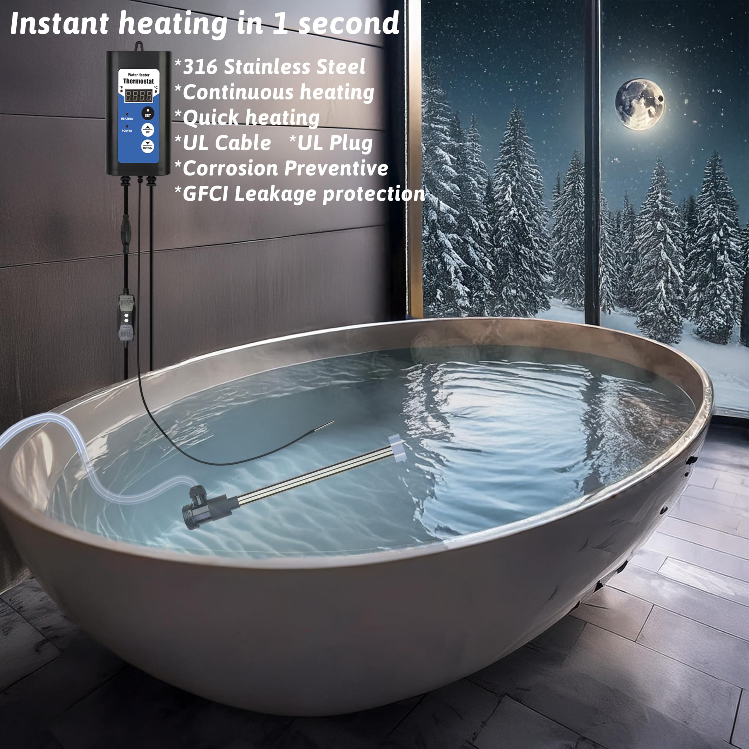 XCLBTFDC silicone gasket at bottom helps prevent overheating of soft sided pools