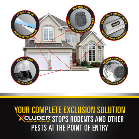 Xcluder Made in America, USDA-tested for rodent control.
