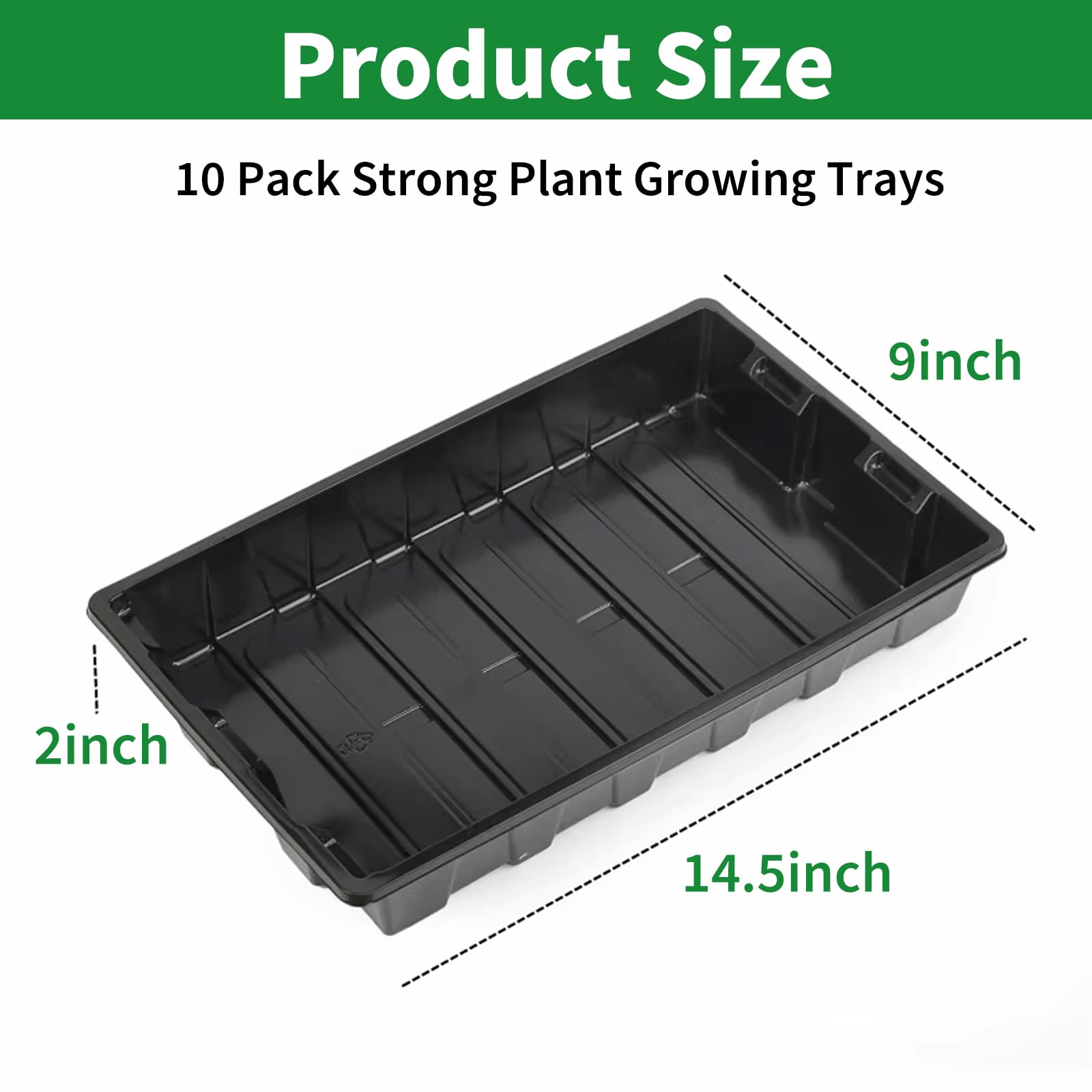 XCRUI reusable plastic trays support multiple seed-start cycles.