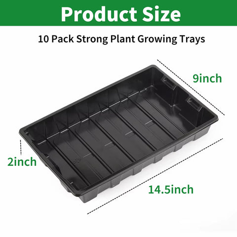 XCRUI reusable plastic trays support multiple seed-start cycles.