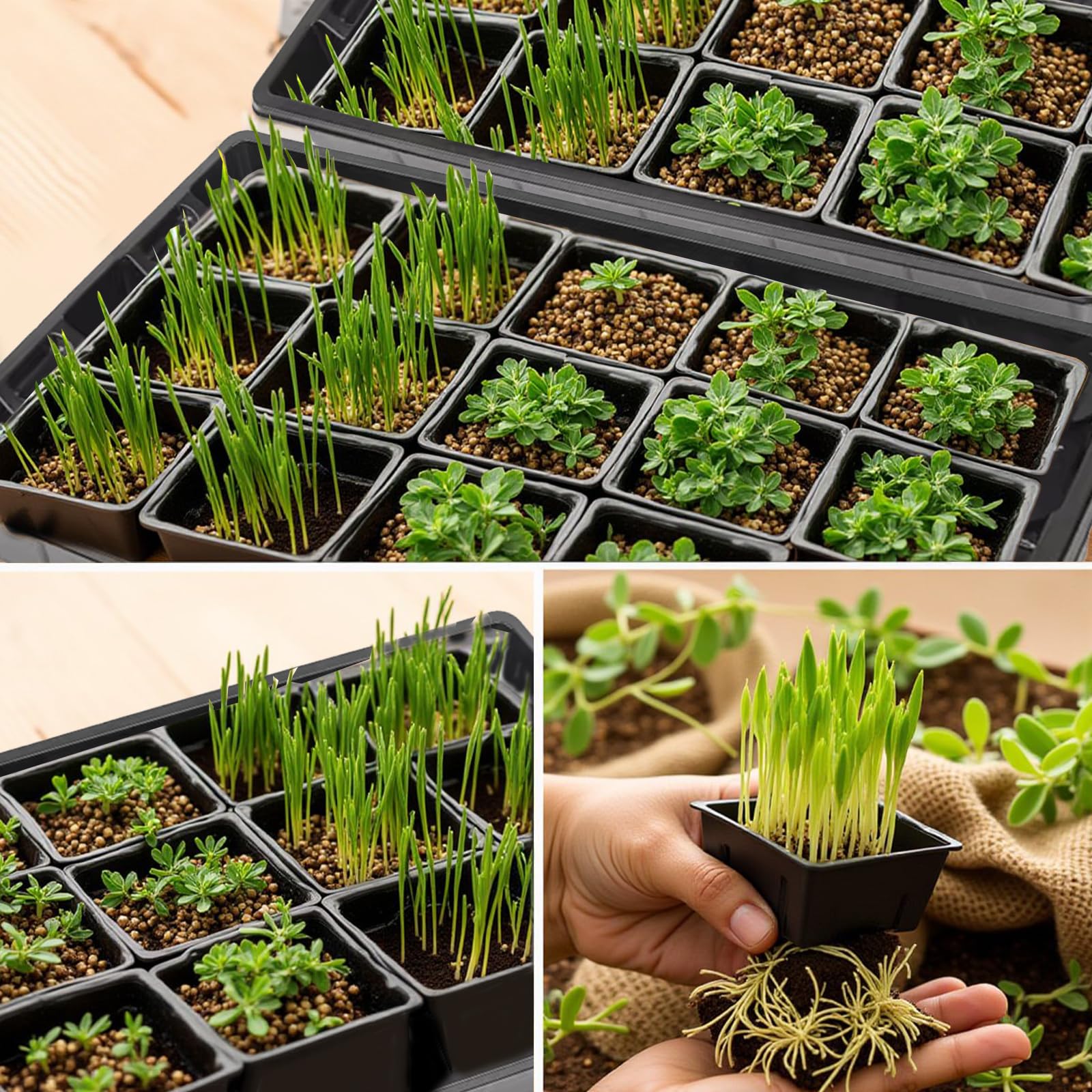 XCRUI seedling trays optimize soil and water retention.