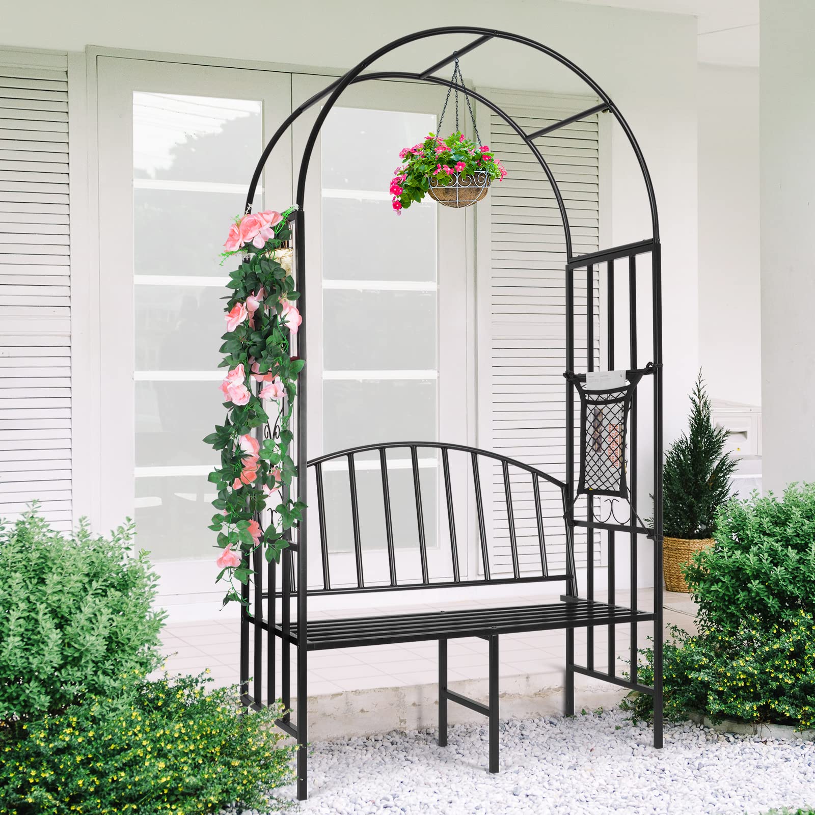 XCSOURCE metal archway structure provides stable support for climbing plants.