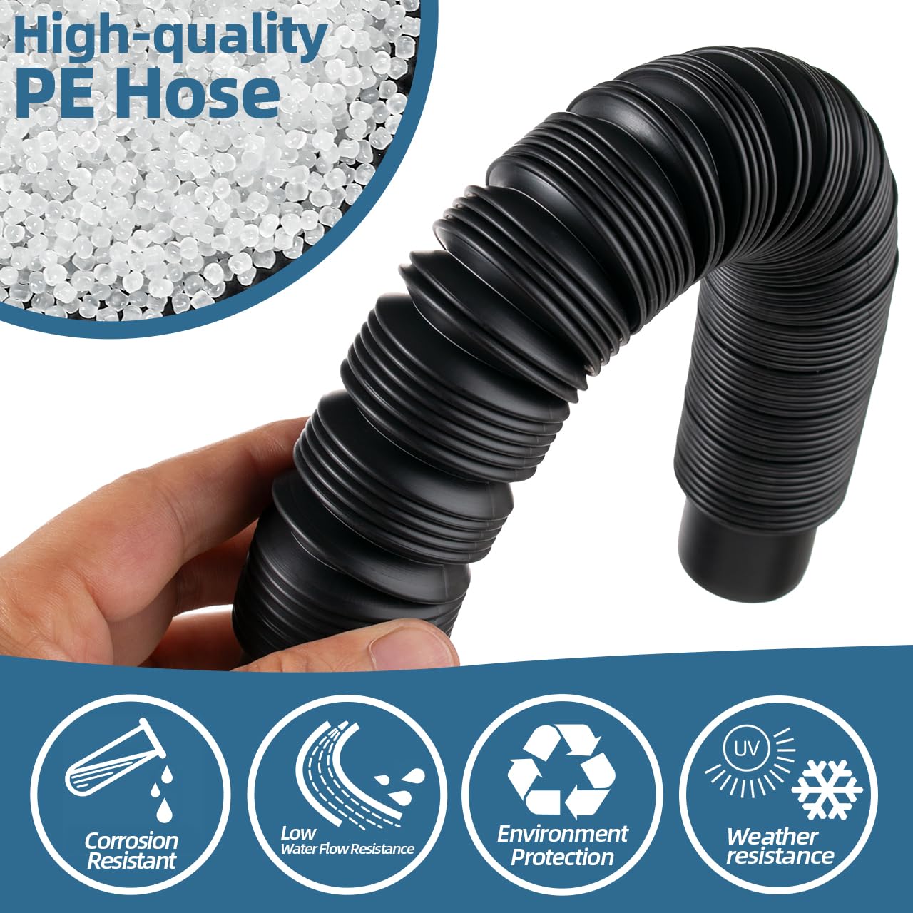 XCWT durable, kink-resistant construction ensures reliable water flow.