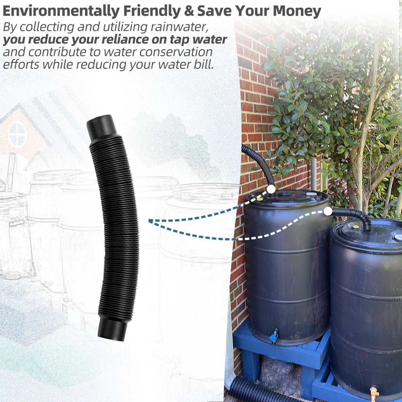 XCWT outdoor-use hose ideal for garden watering and chores.