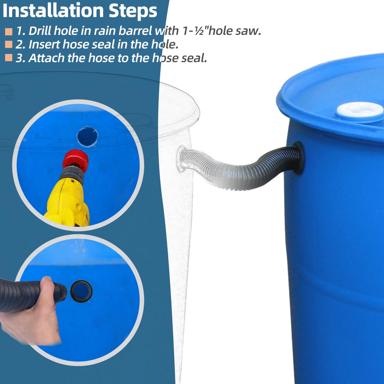 XCWT sealing gaskets ensure leak-free connections between linked barrels.