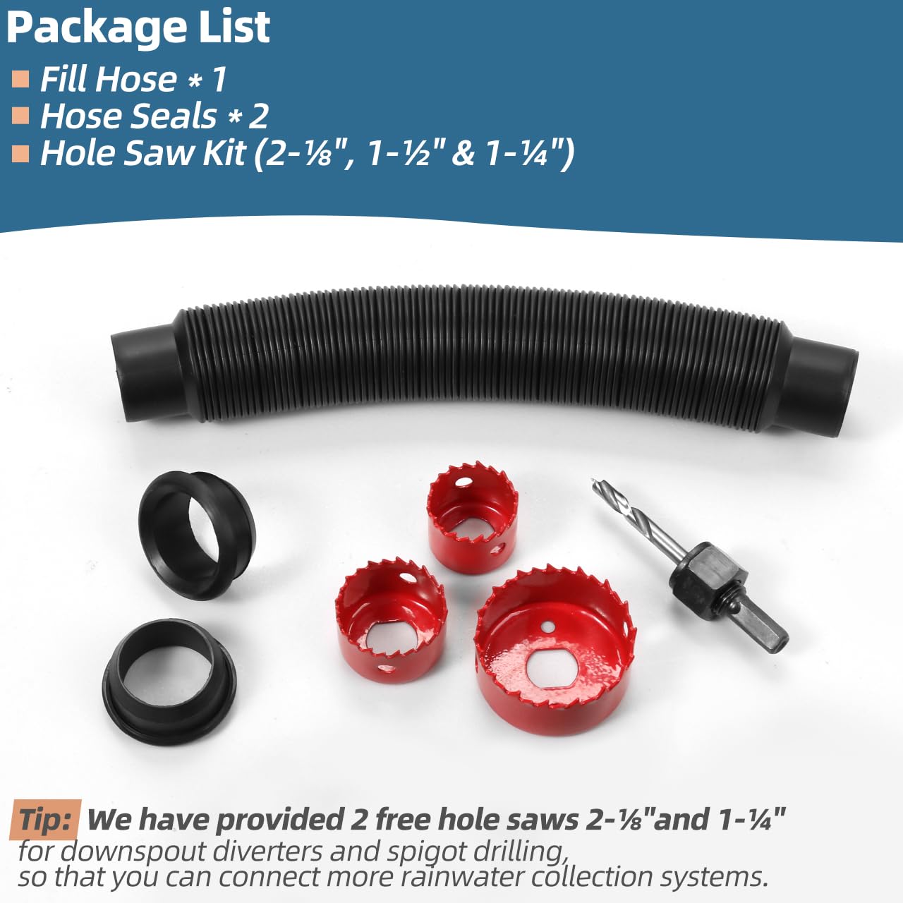 XCWT spigot installation option for controlled water access from barrels.