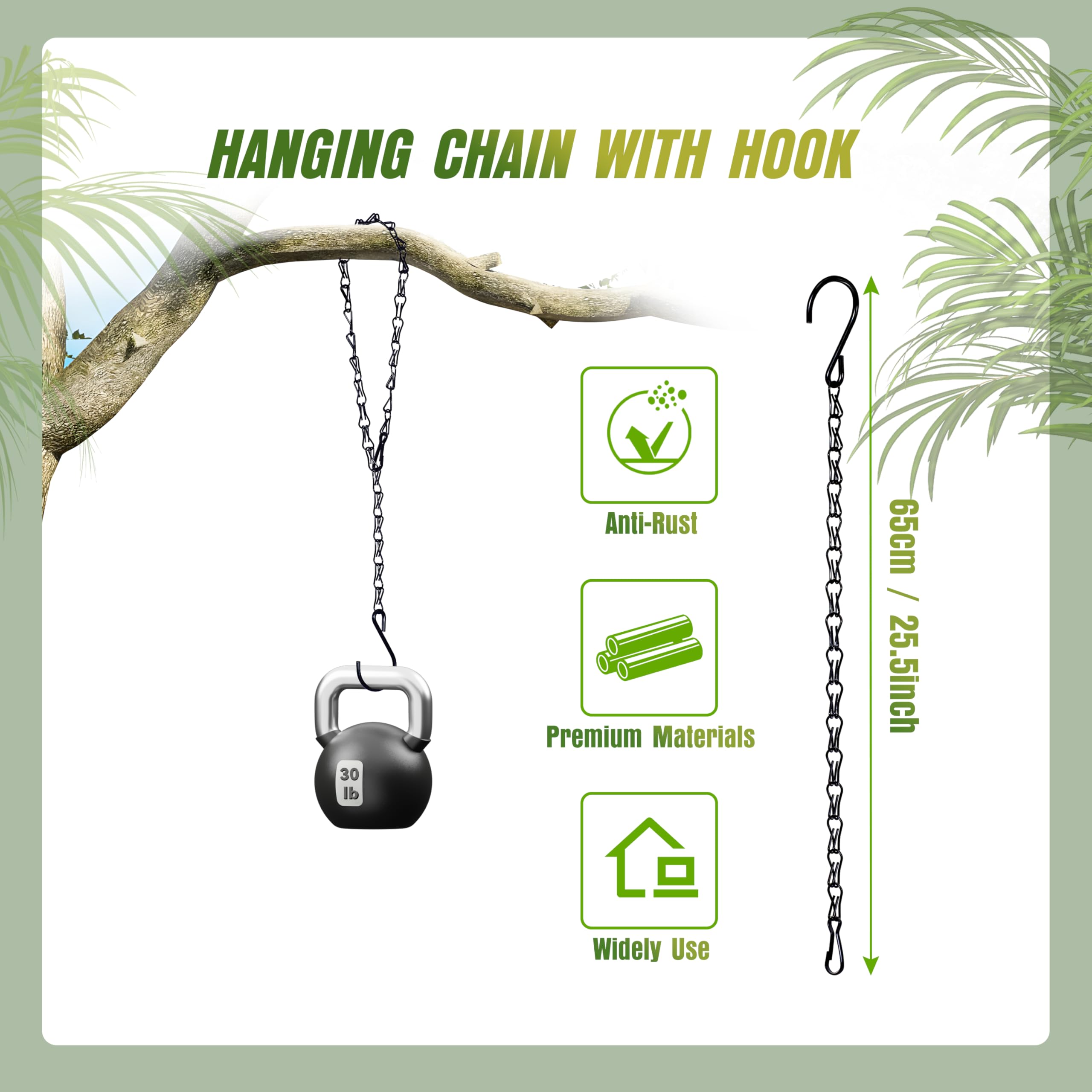 XDW-GIFTS chain with adjustable clip for customizable hanging height.