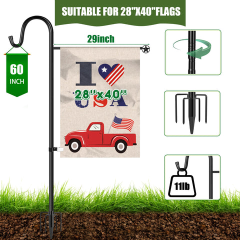 XDW-GIFTS garden flag stand offers easy assembly for quick outdoor setup