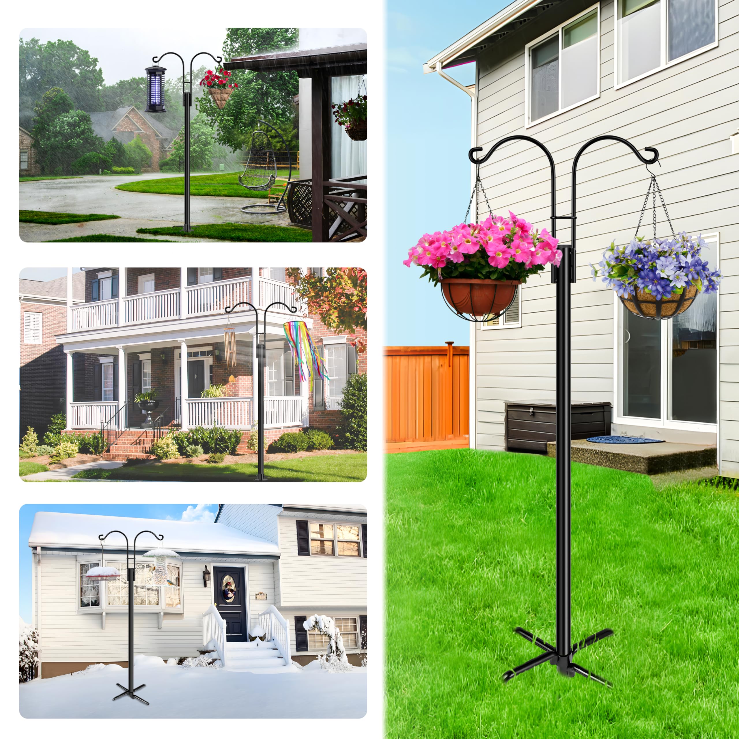 XDW-GIFTS outdoor garden bird feeder hanger ready to display feeders or wind chimes