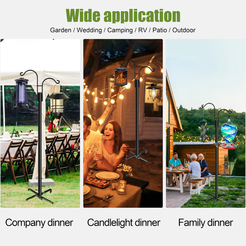 XDW-GIFTS Outdoor hanging pole ideal for lanterns and pots.