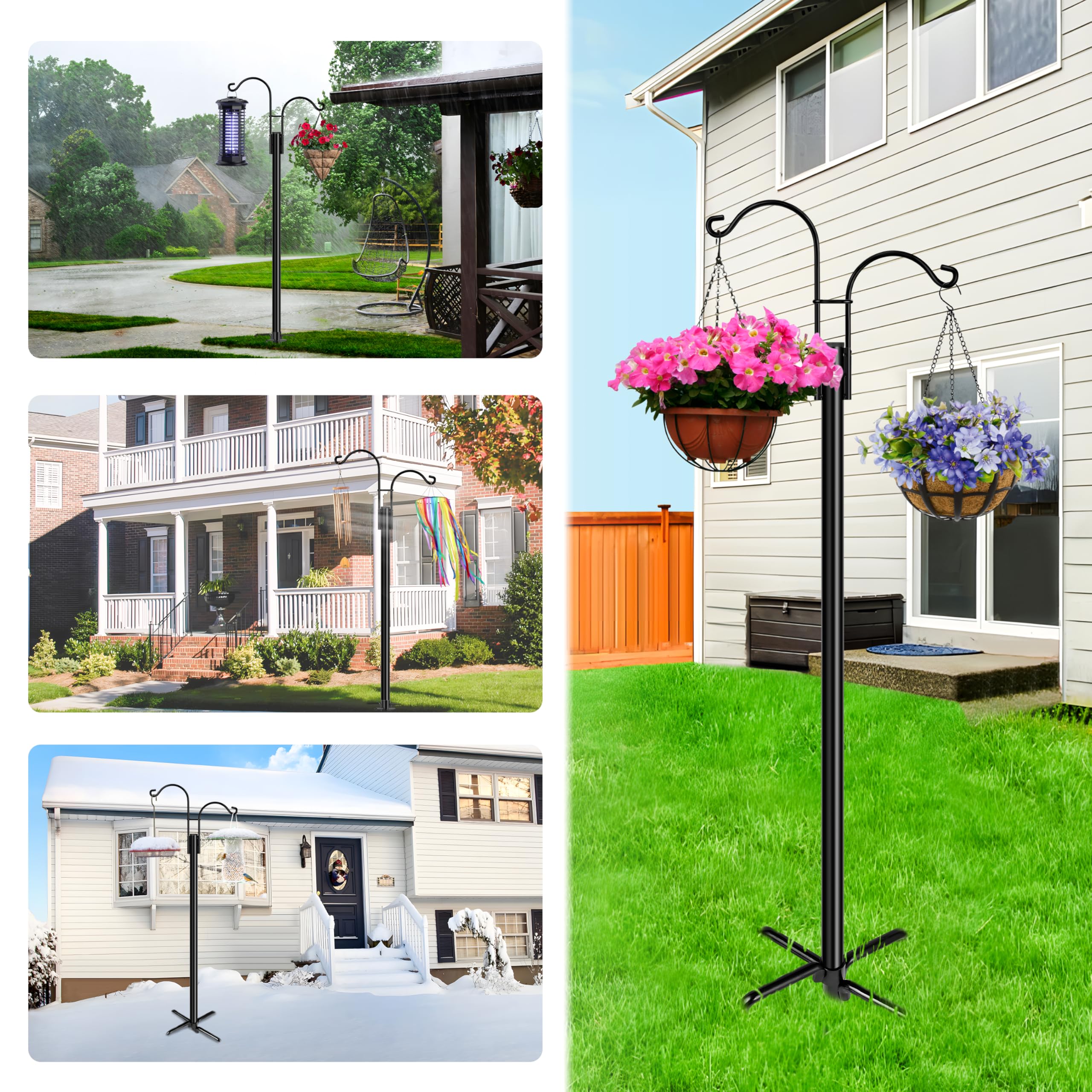 XDW-GIFTS plant pot hanger supports sturdy pots and baskets.