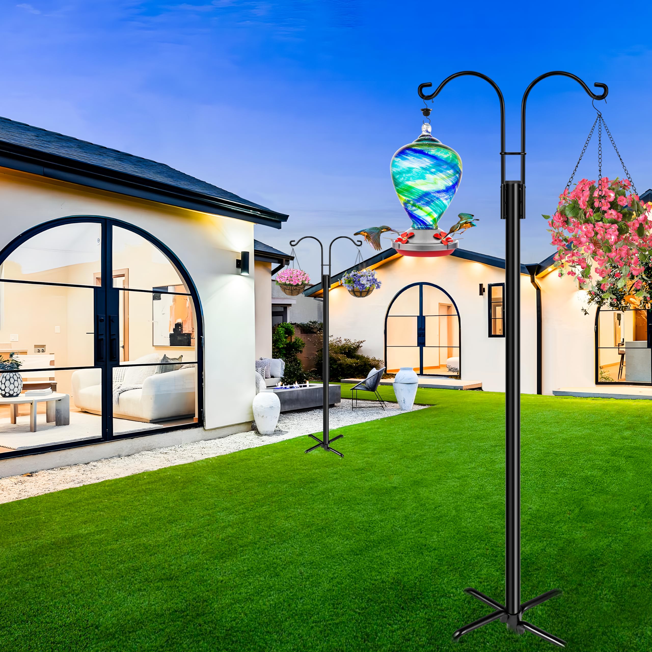 XDW-GIFTS Wind chime hanger enhances garden ambiance.
