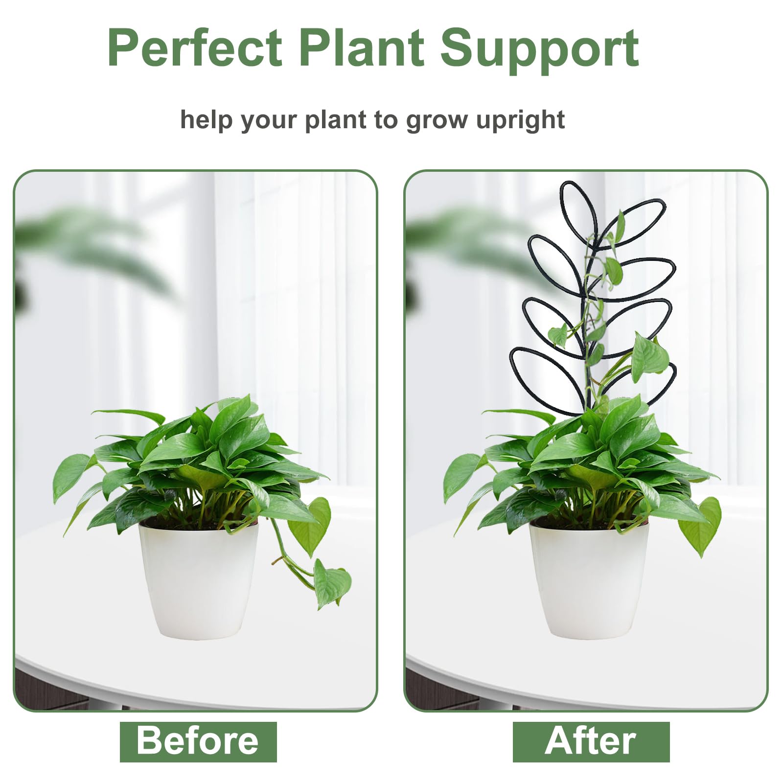 Xeeol Larger 23inch trellis metal construction ensures durable plant support