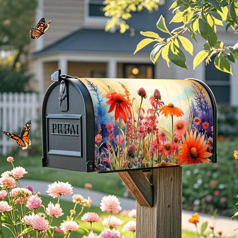 Xeerrfan floral mailbox cover 18x21 adds curb appeal with bright petal design