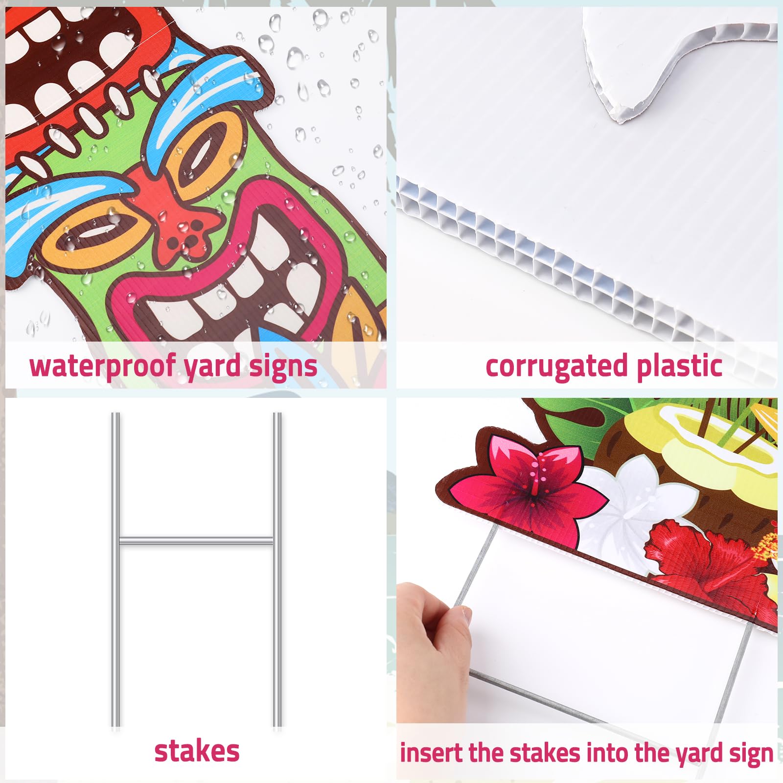XEFINAL tiki masks and torch visuals create tropical charm for poolside events.