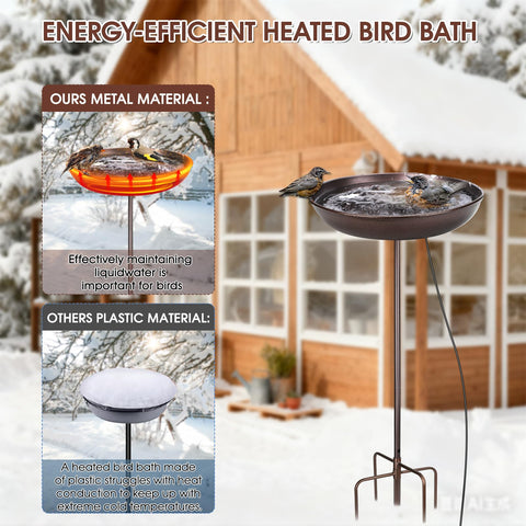 Xensdenban ice-free water illustration highlighting 100W heater performance
