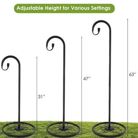 Removable short pole simplifies setup and height adjustment