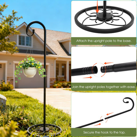 Versatile use for wind chimes, lanterns, or potted plants