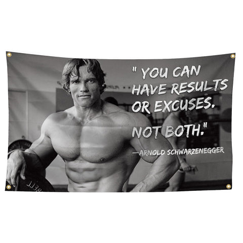 XEODE Arnold Schwarzenegger flag with brass grommets for durable outdoor hanging.