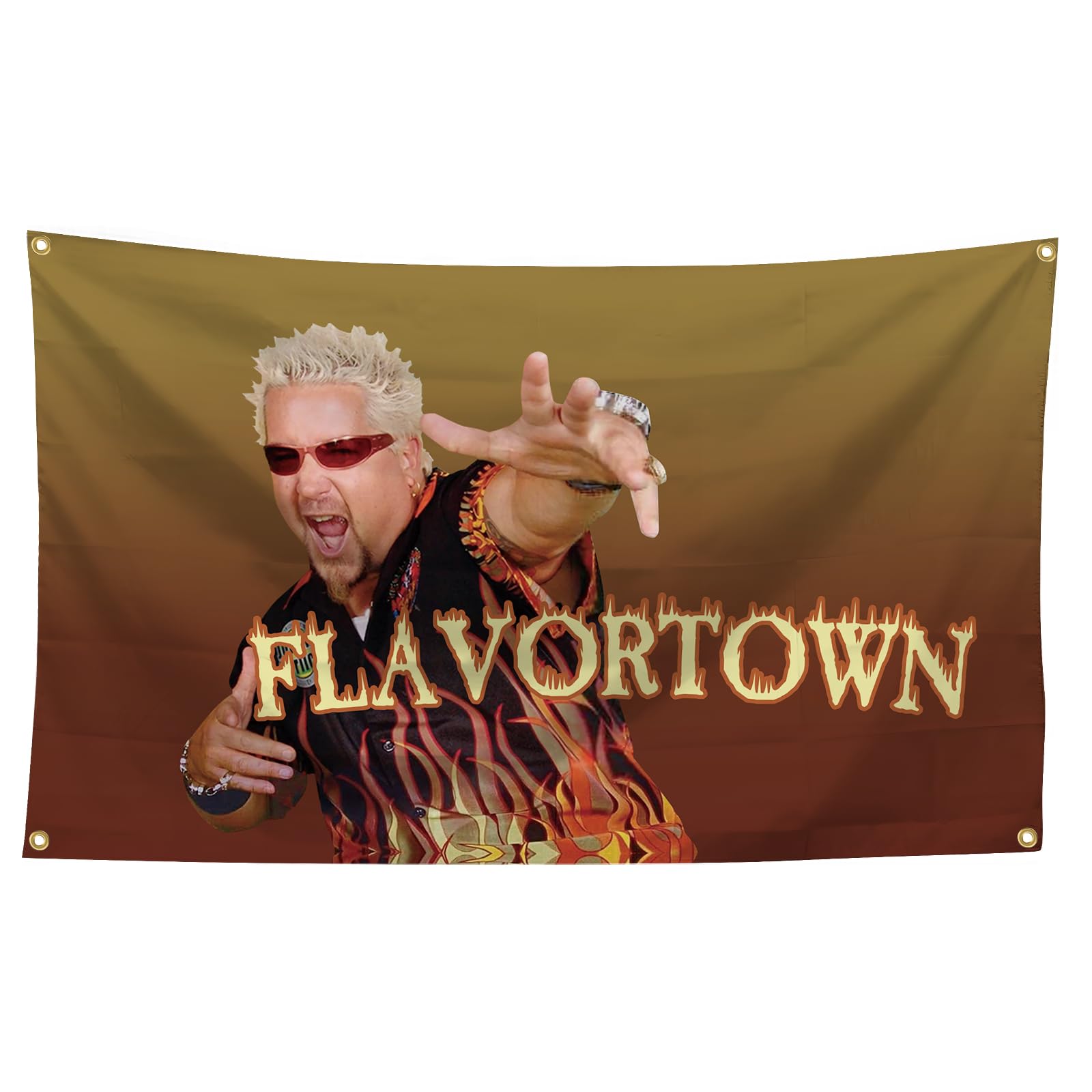 XEODE Guy Fieri Flavortown flag 3x5ft with brass grommets, ideal for dorm decor.