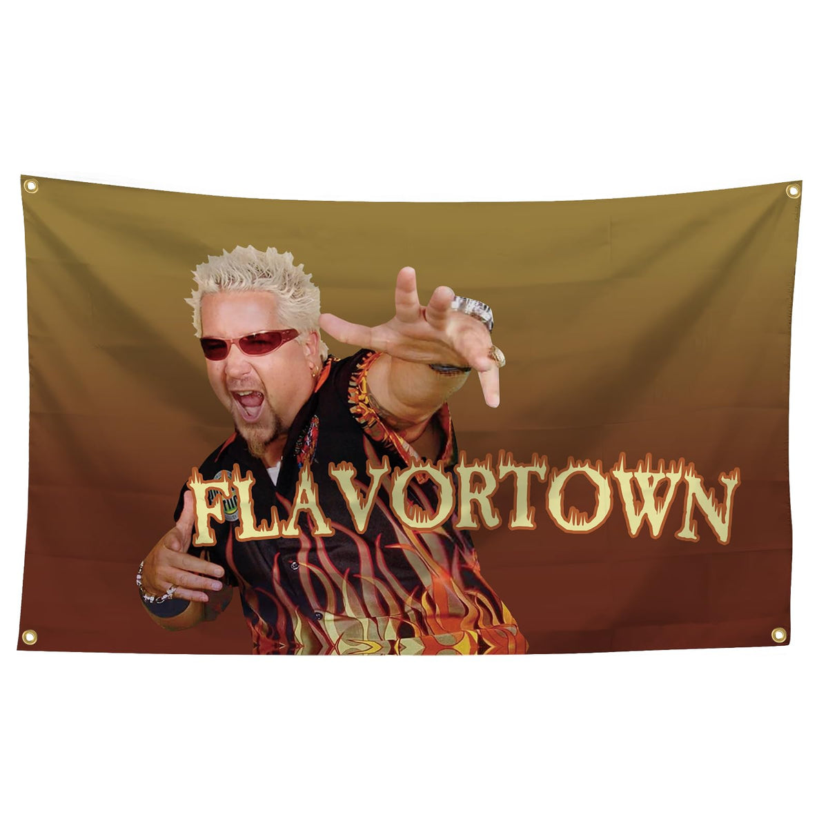 XEODE Guy Fieri Flavortown flag 3x5ft with brass grommets, ideal for dorm decor.