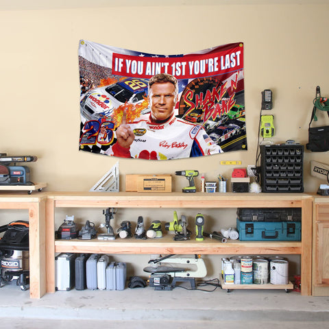 XEODE Man cave wall flag with brass grommets for easy hanging.