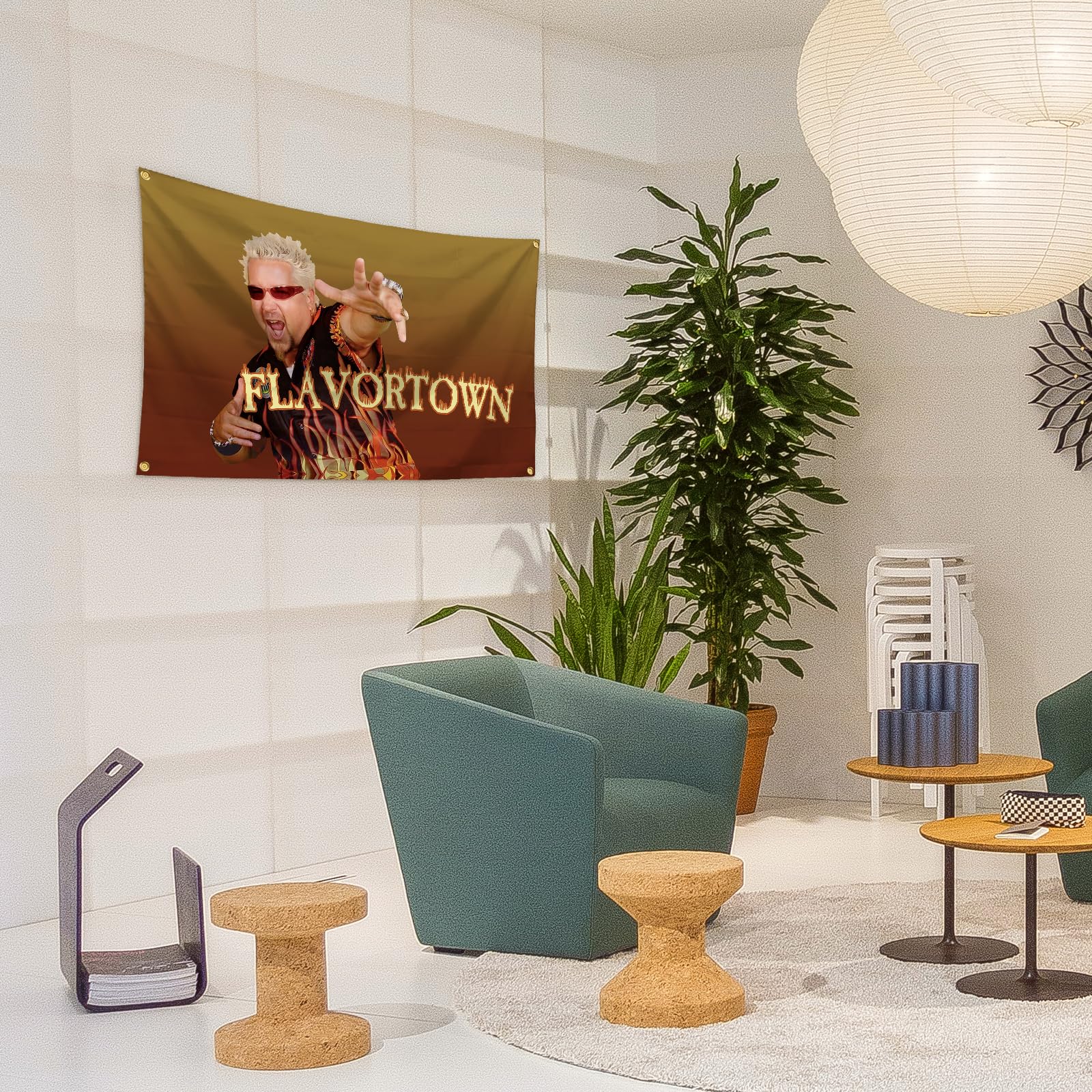 XEODE Flavortown flag banner, eye-catching wall art for gifts and collections.