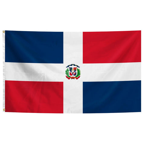 Xepaxon Dominican Republic flag 3x5 ft with brass grommets for outdoor hanging