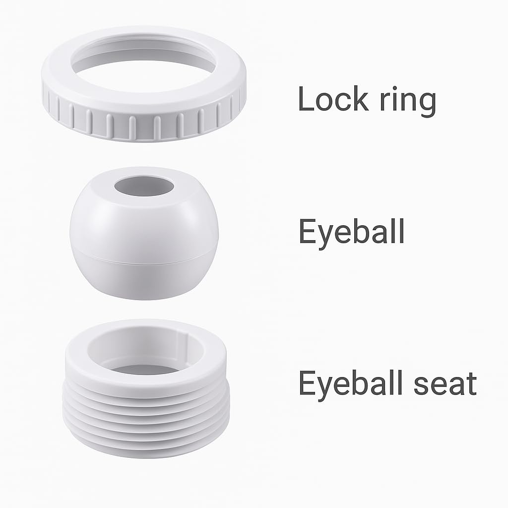 XerusDash adjustable flow nozzle enabling precise pool water direction.
