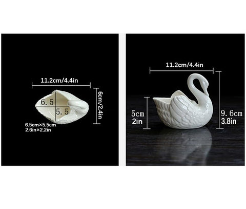 XESAGSNV White ceramic flowerpot highlights swan motif for bright windowsills.