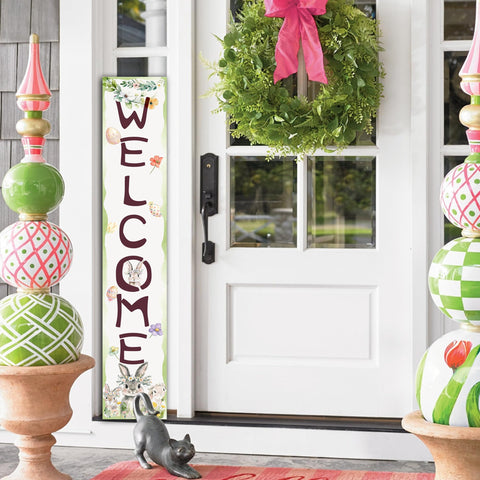 Xeubiou farmhouse Easter decor sign, sturdy wooden construction for seasonal displays.