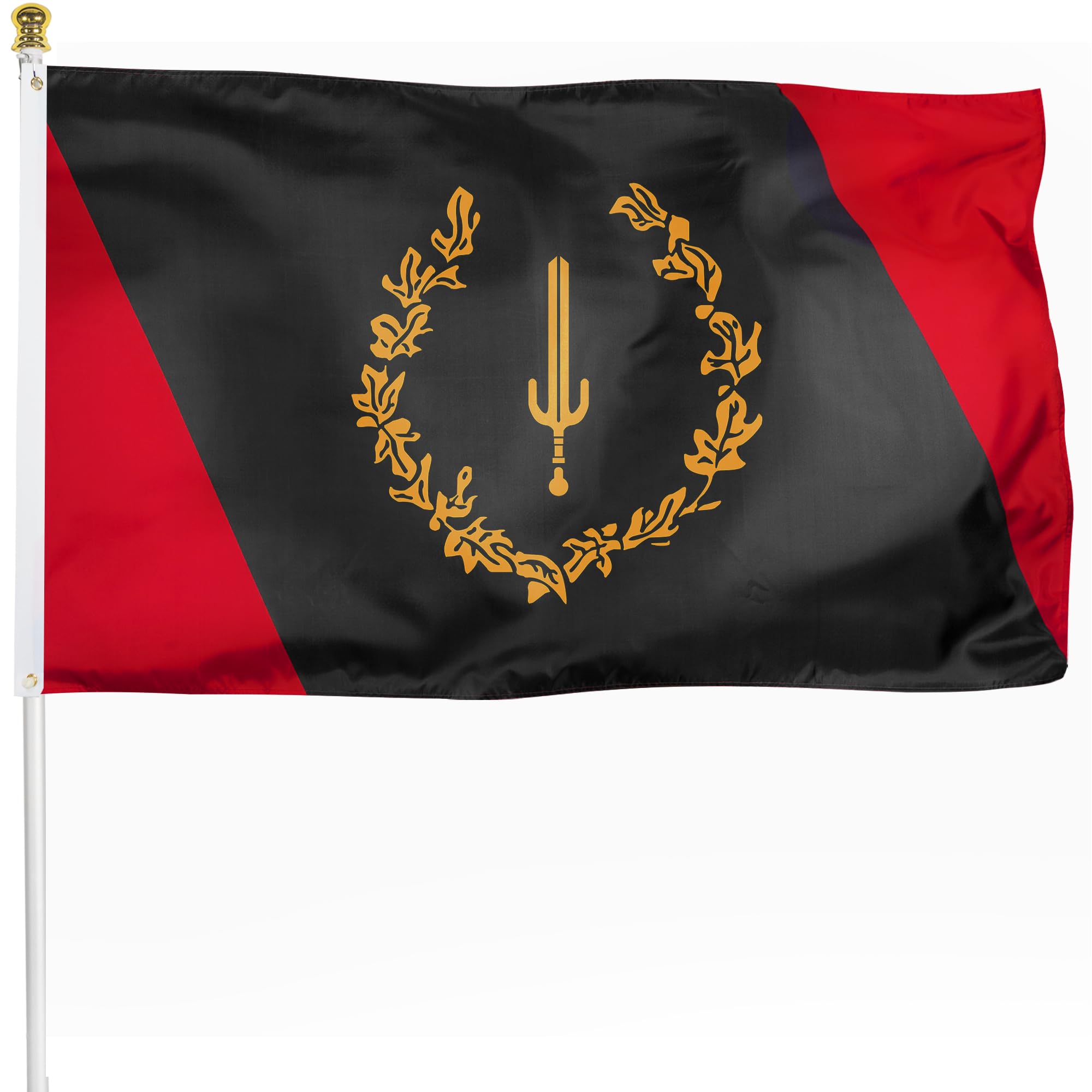 XIFAN Black American Heritage Flag 3x5 banner for wall or flagpole