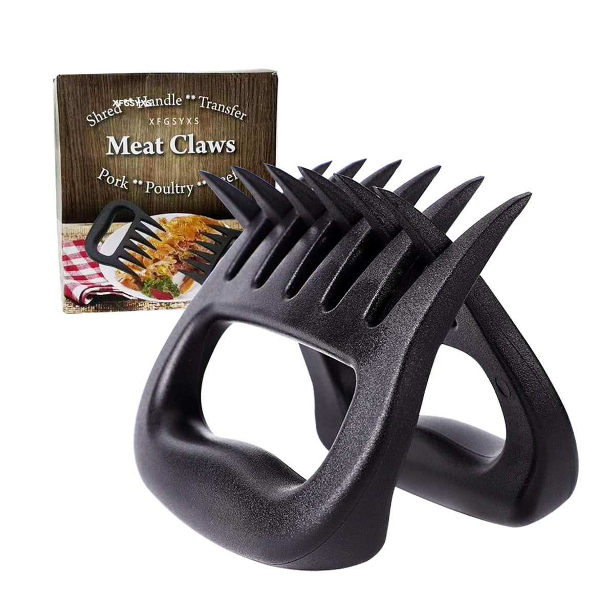 XFGSYXS meat shredder claws in action for efficient shredding and grilling prep.