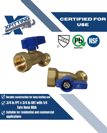 XFITTING bibb in-use outdoors supports potable water flow with certified safety.