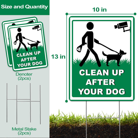 XFXHEYY No Pooping Dog sign back view remains legible from the road.