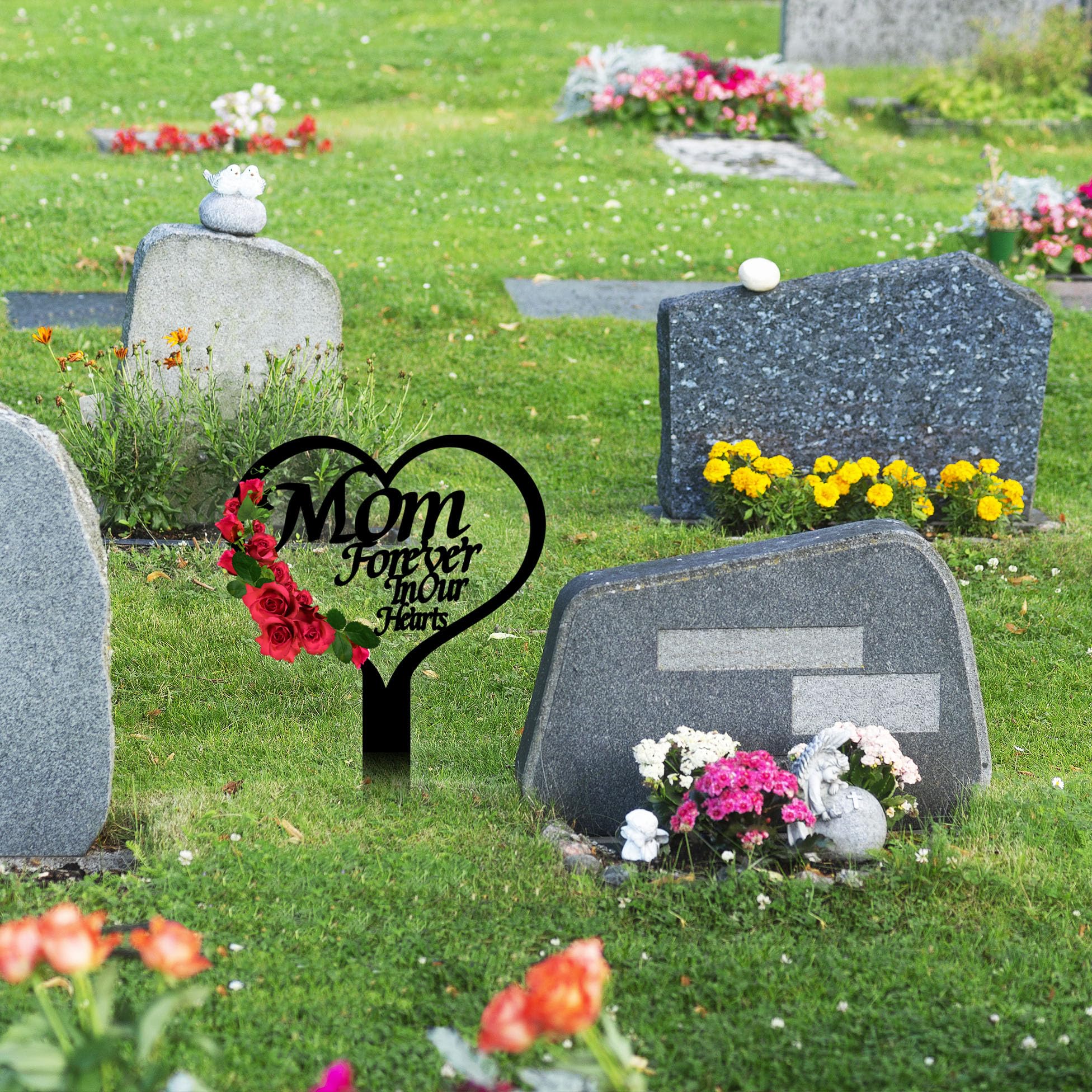 XGBDL Grave marker dimensions 33x21 cm for easy placement