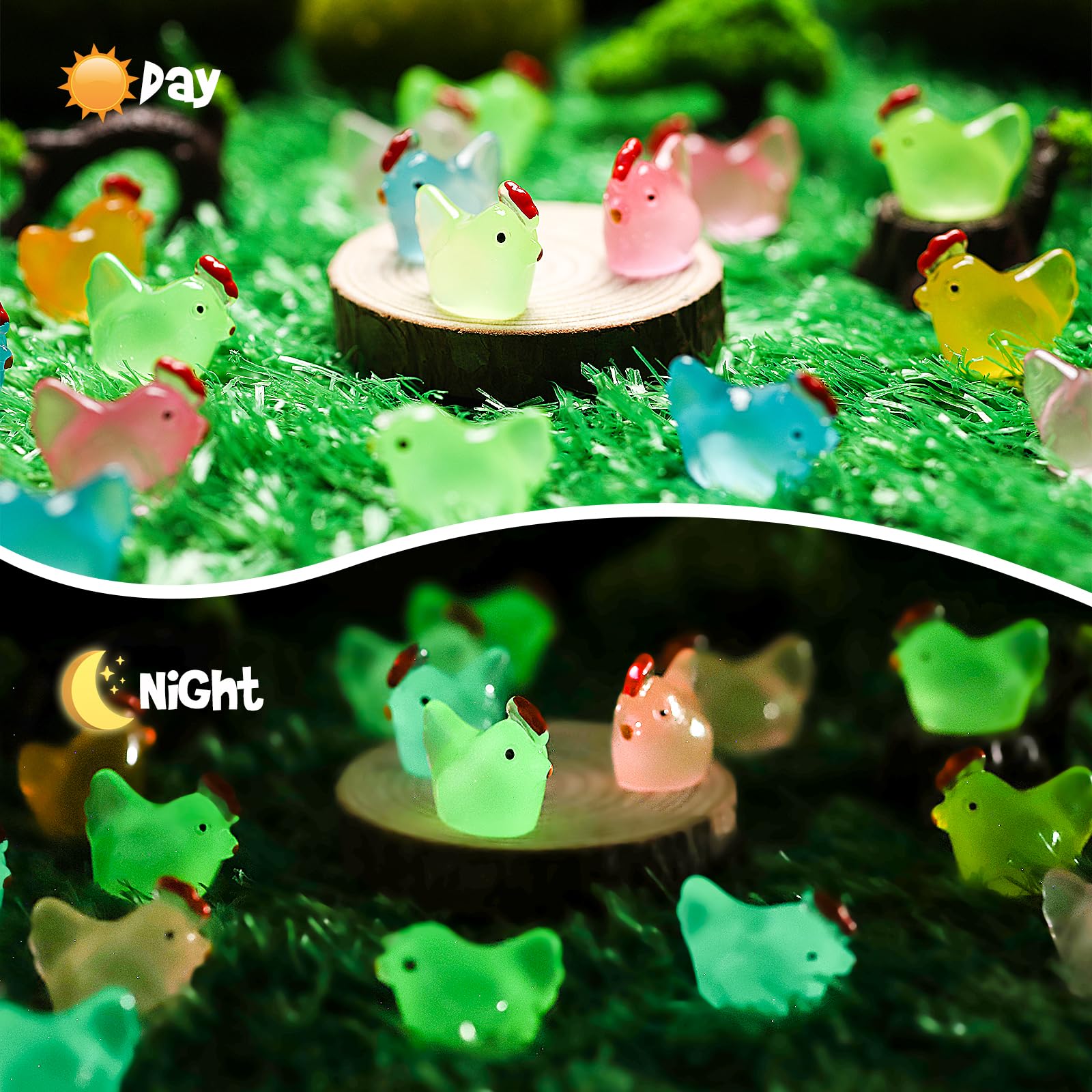 XGBDL eight-color set enhances miniature garden scenes with radiant glow