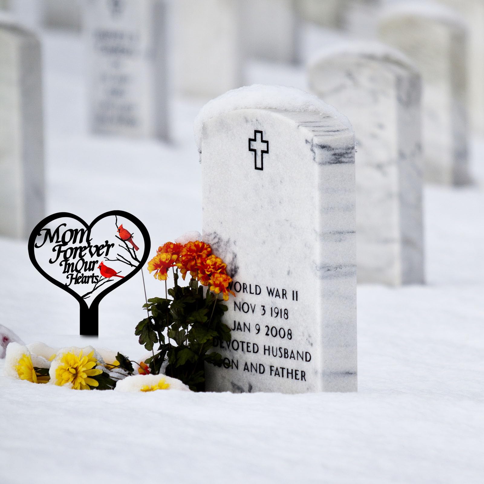 XGBDL memorial marker ground attachment for secure placement