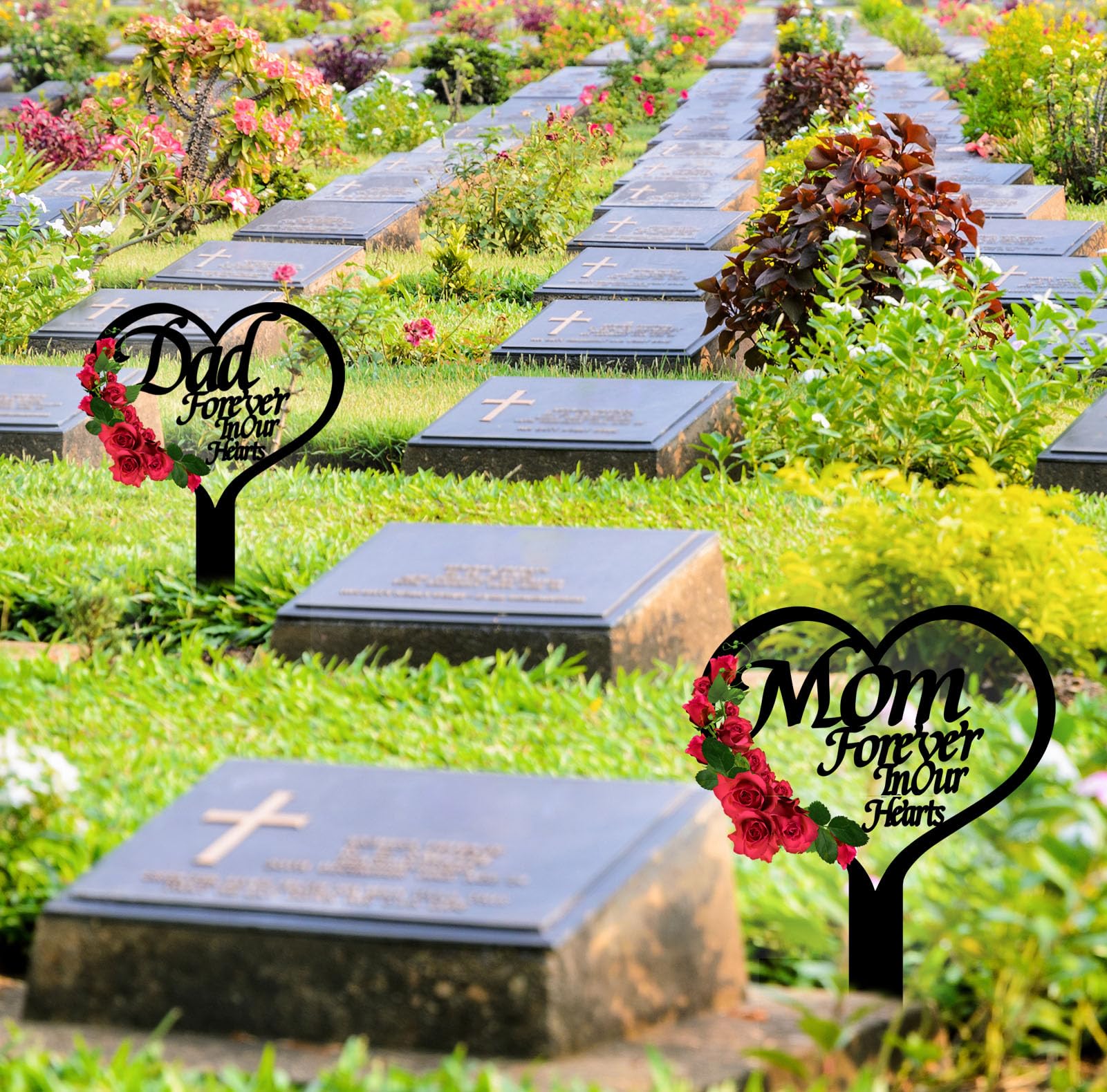XGBDL Package content single outdoor grave marker
